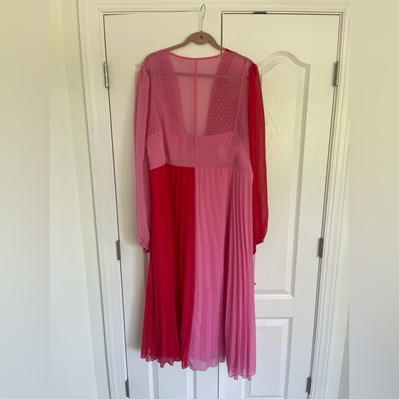 ASOS design pink and red split dress US20 - Picture 7 of 8